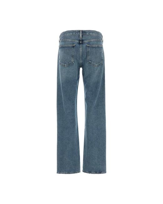 Agolde Blue Straight Jeans