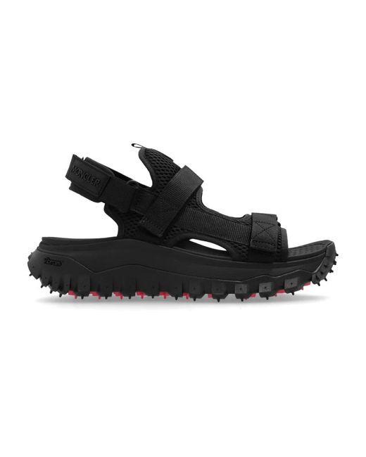 Moncler Black Flat Sandals for men