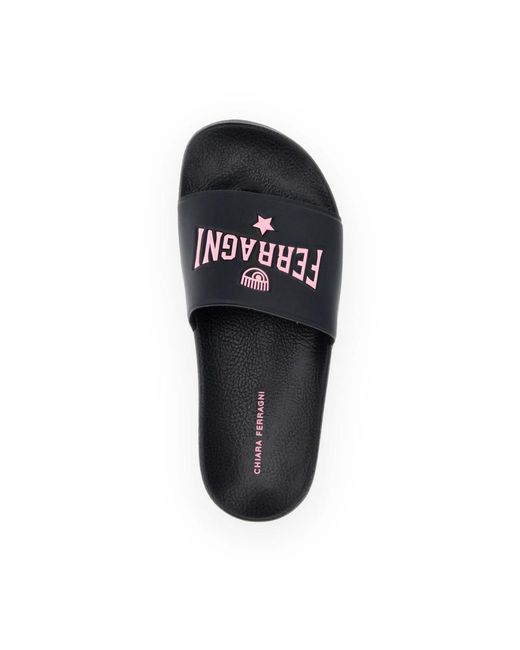 Chiara Ferragni Blue Sliders