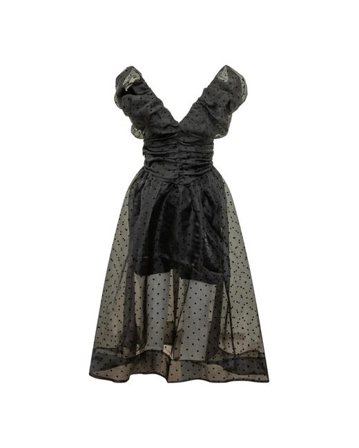 Ganni Black Midi Dresses