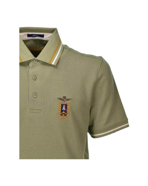 Aeronautica Militare Green Polo Shirts for men