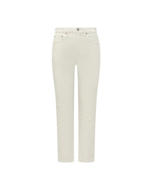 Levi's White Cropped Jeans