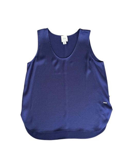 Calvin Klein Blue Sleeveless Tops