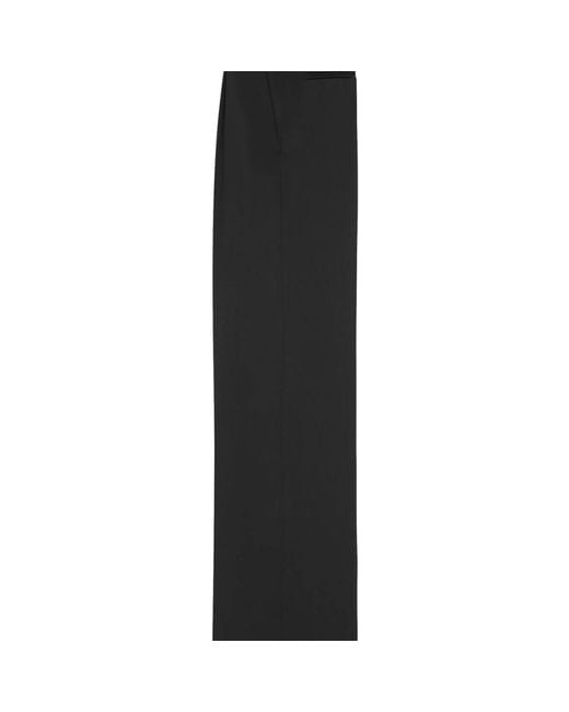 Saint Laurent Broeken ,Zwart ,Geplooide Zijden Broek in het Black