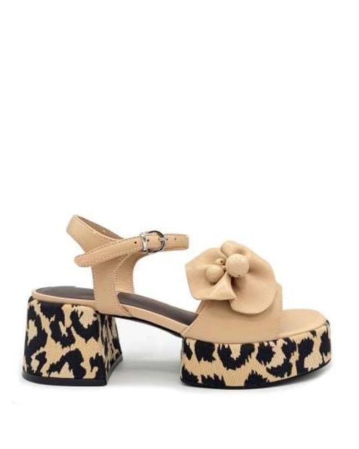 Jeannot Natural High Heel Sandals