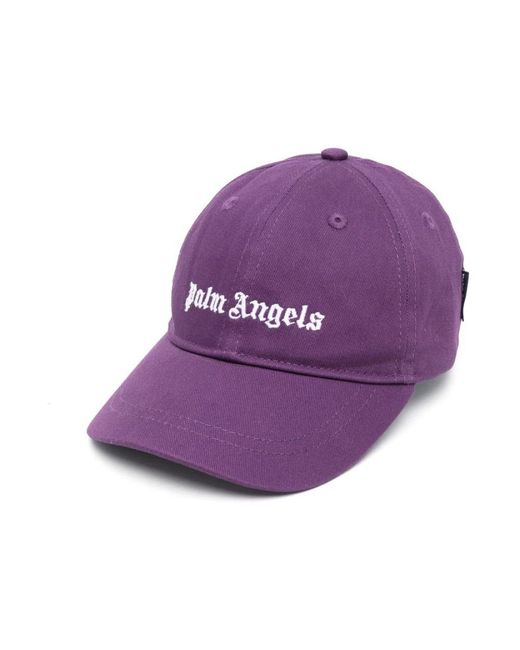 Palm Angels Purple Caps for men