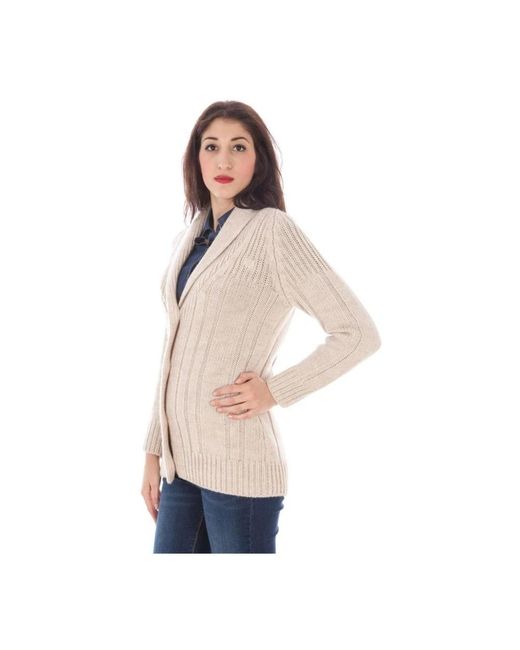 Fred Perry Natural Logo knopf woll cardigan stilvolle frauen