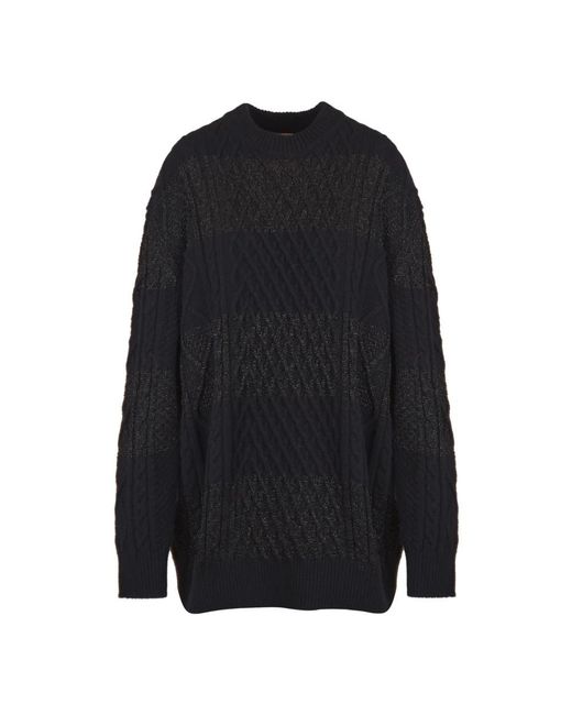 Semicouture Black Round-Neck Knitwear