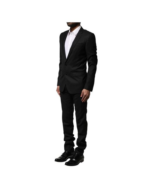 Dolce & Gabbana Black Single Breasted Suits for men