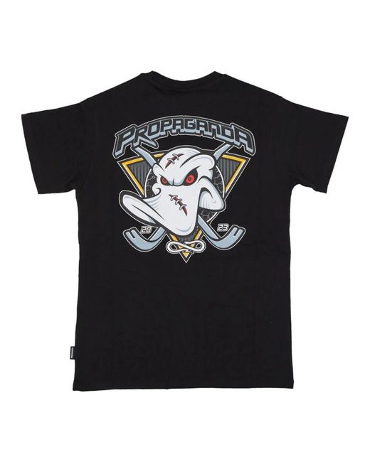 Propaganda Schwarzes Triangle Pain Tee in Black für Herren
