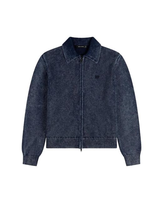 Daily Paper Truien & Vesten ,Paars ,Katoen Knit Cardigan in het Blue voor heren