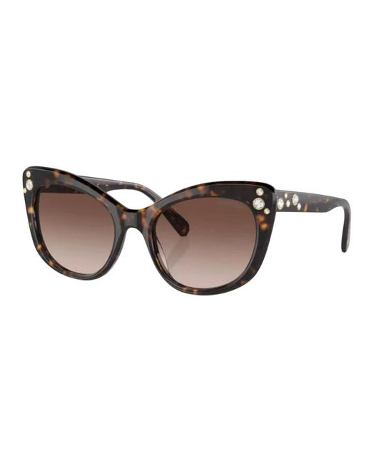 Swarovski Brown Mode sonnenbrille in havana/braun