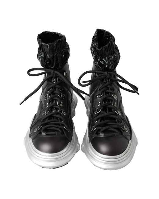 Dolce & Gabbana Schwarze high top sneakers in Black für Herren