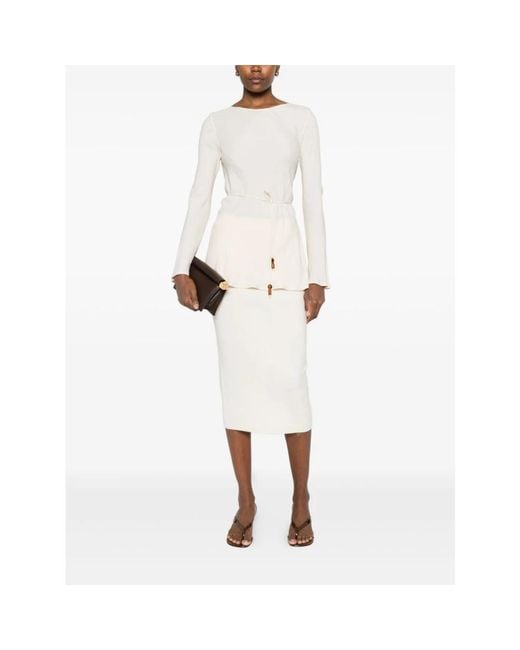 Pinko White Midi Skirts