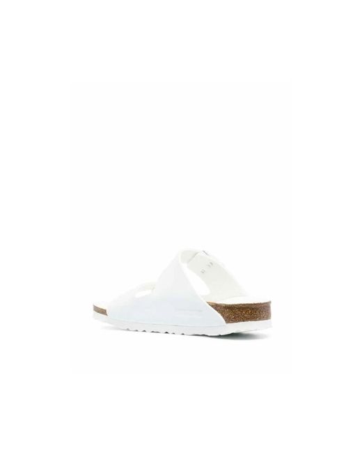 Birkenstock White Sliders