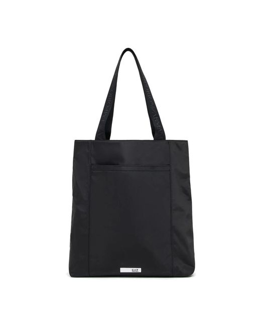 EA7 Black Tote Bag