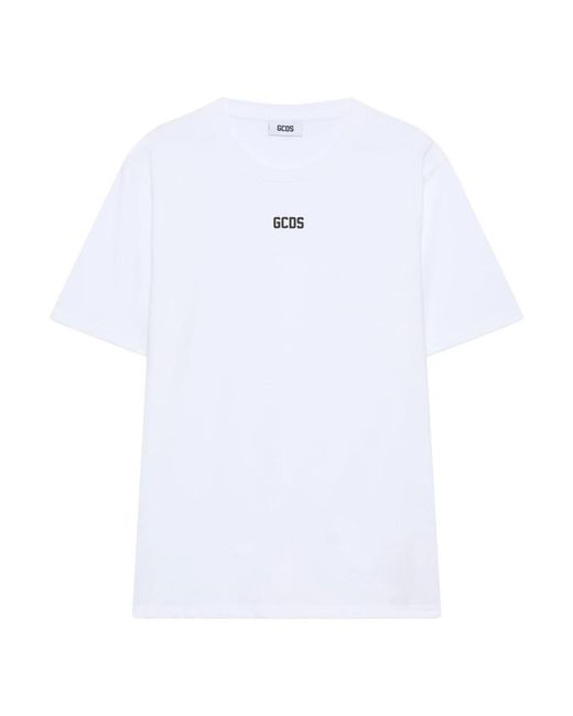 Gcds Tops ,Wit ,Katoen Basic Logo Regular Tee in het White voor heren