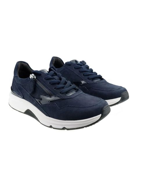 Gabor Blue Blaue rollende gehende sneaker
