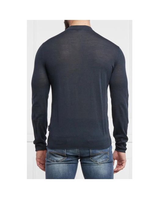 ARMANI EXCHANGE Blue Round-Neck Knitwear for men