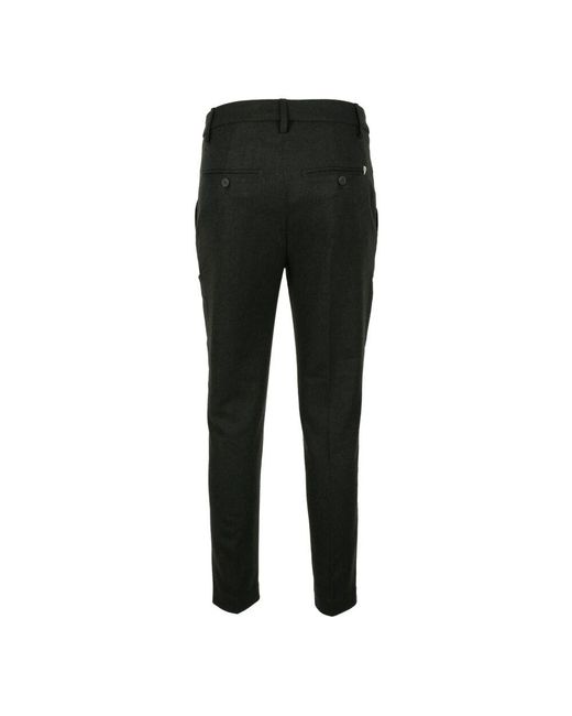 Dondup Black Slim-Fit Trousers