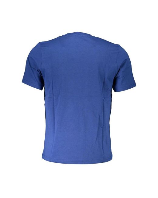 North Sails Tops ,Blauw ,Katoen Blauw Bedrukt Crew Neck Katoenen T-Shirt in het Blue voor heren