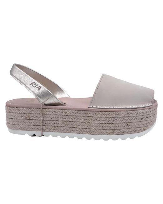 Ria Menorca Gray Flat Sandals