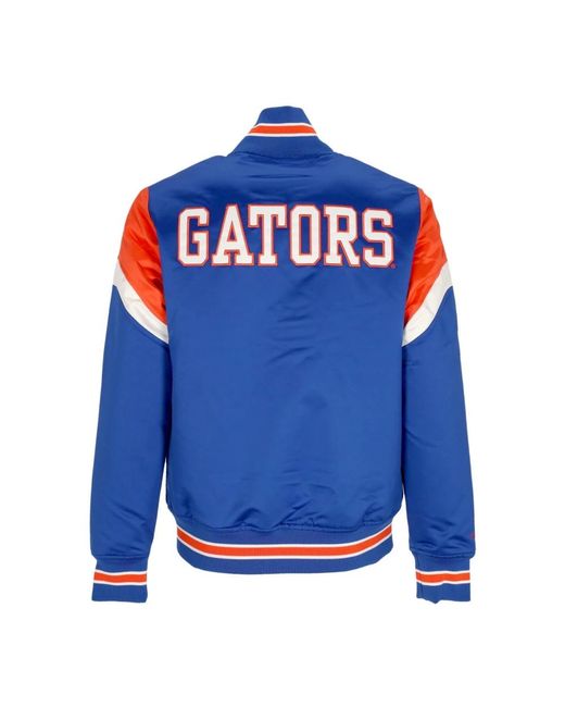 Mitchell & Ness Blue Bomber Jackets for men