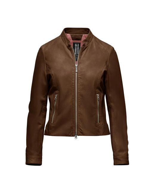 Leather Jackets Bomboogie en coloris Brown