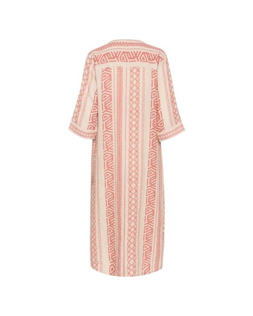 Cream Pink Midi Dresses