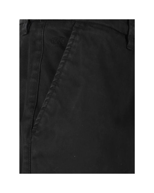 Fay Black Chinos