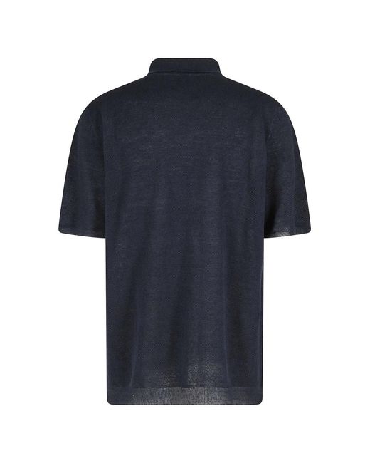 Roberto Collina Blue Polo Shirts for men