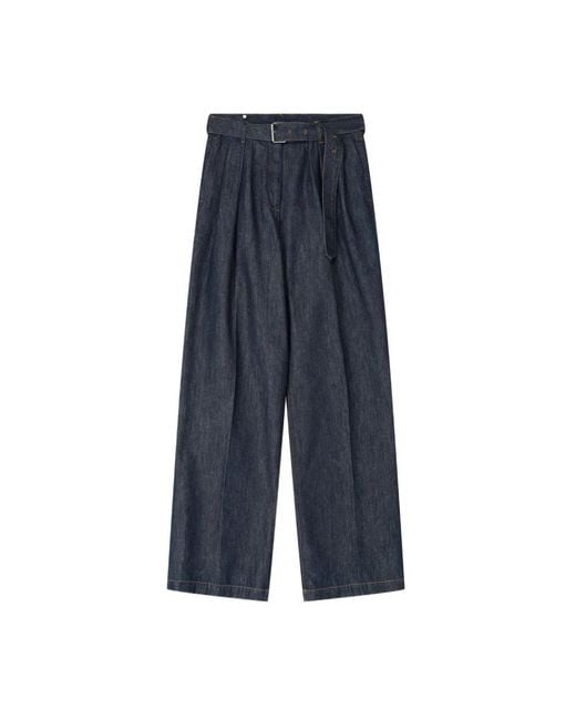 Dries Van Noten Blue Wide Trousers