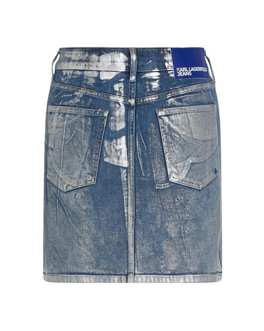 Karl Lagerfeld Blue Denim Skirts