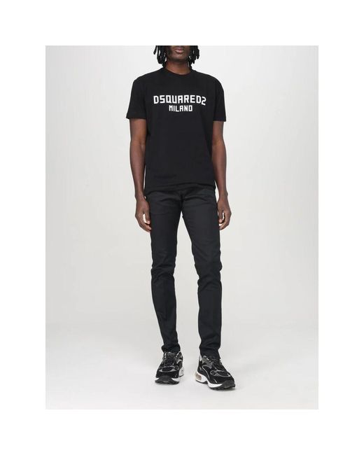 DSquared² Klassische Passform Schwarze Hose in Black für Herren