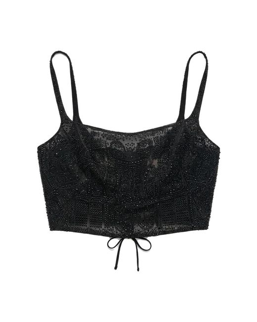 Ermanno Scervino Black Sleeveless Tops