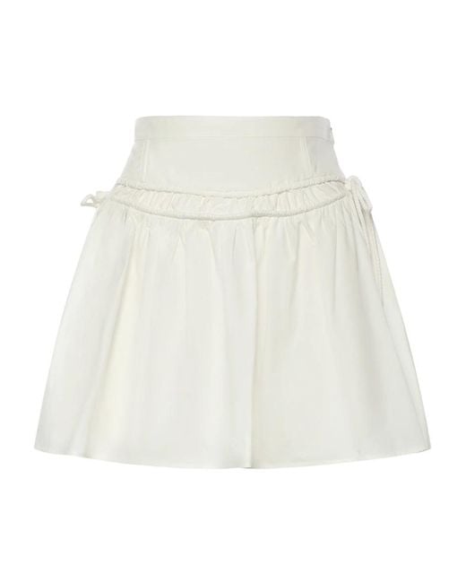 Pinko White Short Skirts
