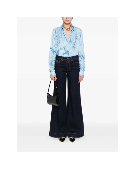 Versace Jeans Couture Blue Wide Jeans