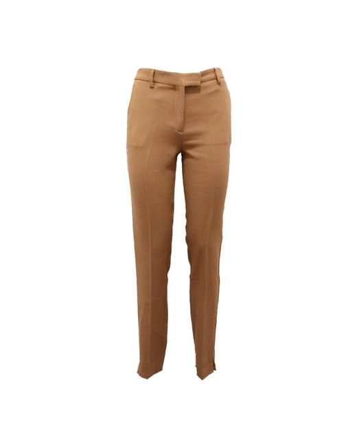 Grifoni Brown Slim-Fit Trousers