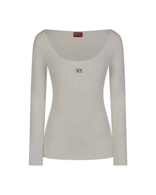 DIESEL Gray Long Sleeve T-Shirts
