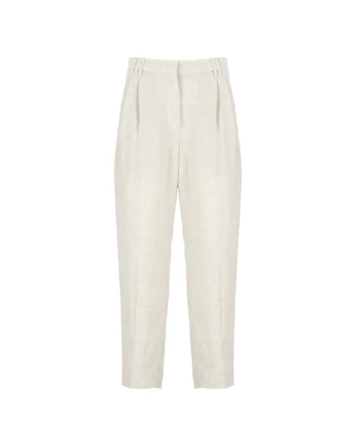 Brunello Cucinelli White Tapered Trousers