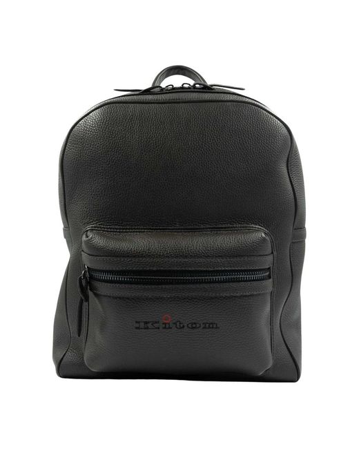 Kiton Black Backpacks for men