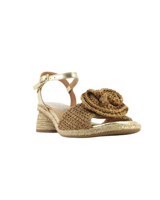 Espadrilles Sandaal in het Metallic