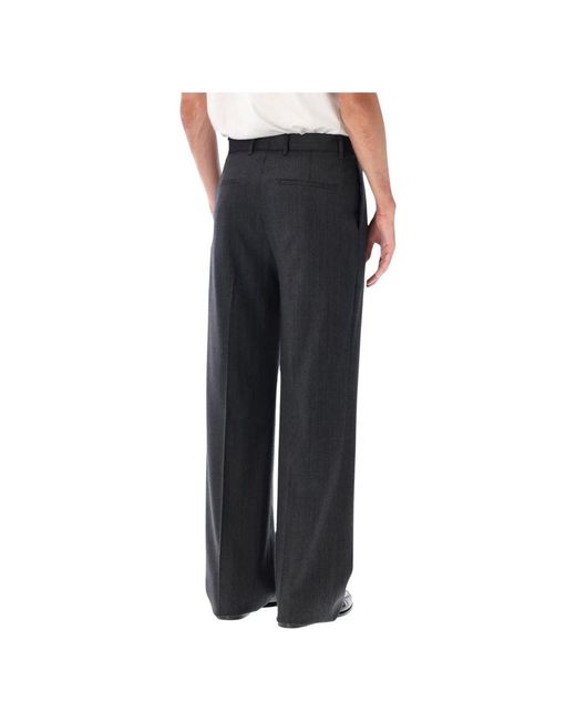 Lardini Black Wide Trousers for men