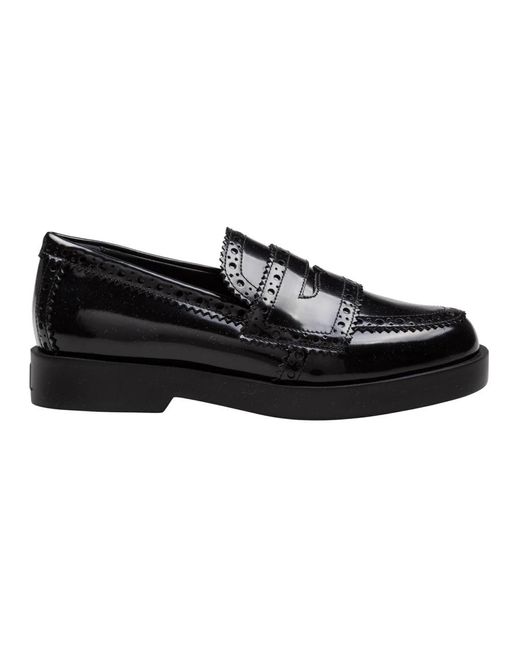 Agl Attilio Giusti Leombruni Black Schwarzer Lederslipper Mit Anatomischem Fußbett