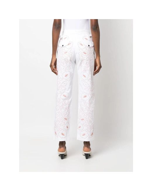 Bode White Cropped Trousers