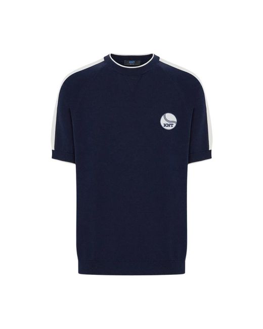 Kiton Tops ,Blauw ,Katoen Tennis Capsule Crew Neck Sweater in het Blue voor heren