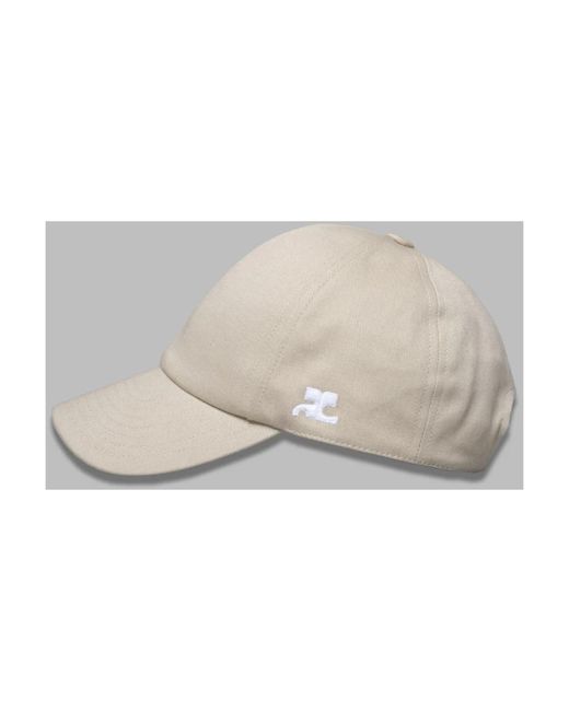 Courreges Natural Signatur Baumwollkappe