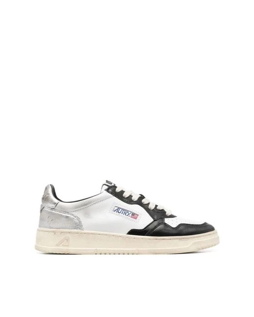 Autry Schoenen ,Wit ,Katoen Medalist Super Vintage Sneakers in het White