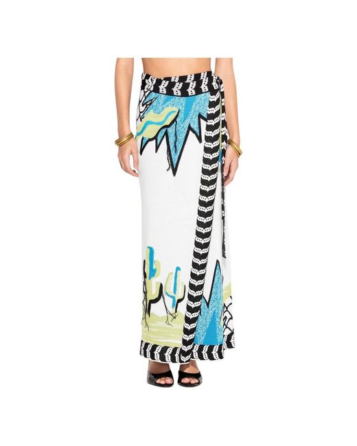 Maxi Skirts Akep en coloris Blue