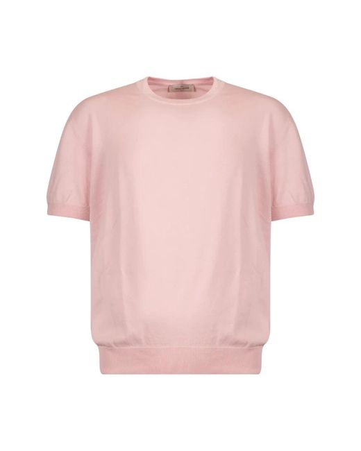 Gran Sasso Pink T-Shirts for men